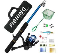 Set de pesca - Rod and Reel Kit With Carrying Bag, Complete Tackle For Son | Friend, Husband, Boyfriend, Father, Portable Travel Fishing Gear, Easy Transport Outdoor Angling Accessory