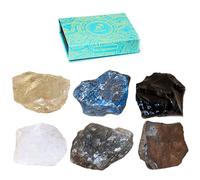 Set de piedras curativas del zodiaco - 6 gemas por cada signo para sanación, meditación y equilibrio energético - Elegante caja de regalo - Calidad premium y producción sostenible (Sagitario)