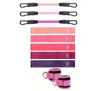 Set de piezas de banda de resistencia para yoga de material TPE, entrenador para moldear caderas y piernas con correas para tobillos, equipo de fitness de múltiples niveles para gimnasio en casa
