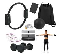 Set de Pilates: aro, pelota, bandas, mancuernas. Kit 11 pzas. con bolsa