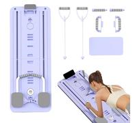 Set de Pilates Reformer plegable - Tabla de Pilates multifuncional con bandas de resistencia, asas y soportes para flexiones, banco abdominal portátil, equipo de fitness para gimnasio en casa, entrena