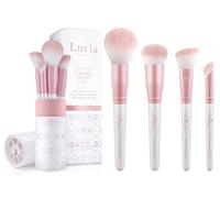 Set de pinceles de maquillaje Luvia, Flawless Face Set, 4 pinceles cosméticos veganos, pinceles de maquillaje