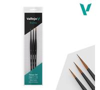 Set de Pinceles Detalle - Definición Set 0-1-2 VALLEJO b02991 Maqueta Tanque Pro
