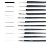 Set de Pinceles Finos, 11 Piezas Pinceles para Escuela, Acuarela, Modelismo, Pintar por Números. Pinceles Acuarela, para Artistas y Detalles.