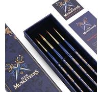 Set de Pinceles FOXBITE Kolinsky Sable para Pintura de Miniaturas y Modelismo Detalles Finos, Warhammer y Juegos de Mesa