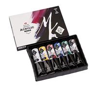 Set de pintura acrílica para artistas, 6 tubos extrafinos hechos en Rusia, Nevskaya Palitra neva, paleta de regalo para artista arte