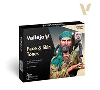 Set De Pintura Cara & Skin Tones VALLEJO 70258 16x18ml Maqueta Tanque Promo