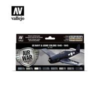Set De Pintura US Navy & Usmc 1940-45 VALLEJO 8x17ml 71157 Maqueta Tanque Promo