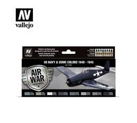 Set De Pintura US Navy & Usmc 1940-45 VALLEJO 8x17ml 71157 Maqueta Tanque Promo