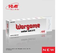 Set De Pinturas Acrílicas Para Wargame 1 |ICM|3076| 6x12ml Maqueta Char Promo