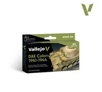 Set De Pinturas Dak Colors 1941-1944 |VALLEJO|71204| 6x18ml Maqueta Char Promo