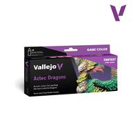 Set De Pinturas Dragones Aztecas |VALLEJO|72195| 8x18ml Maqueta Char Promo