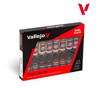 Set De Pinturas Leather Y Metal |VALLEJO|72189| 16x18ml Maqueta Char Promo