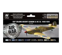 Set de Pinturas Raf Colors Desierto Scheme & M. T. O. 1940-1945 VALLEJO 71163