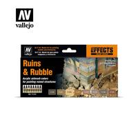 Set De Pinturas Ruinas Y Escombros | Vallejo | 71214 | 8x17ml Maqueta Char Promo