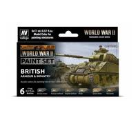 Set De Pinturas Wwii British Armour E Infantería |vallejo|70204| 6x18ml Maqueta