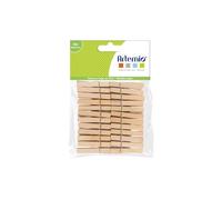 Set de pinzas para la ropa - ARTEMIO - 48 pcs - Madera - Dimensiones 4.8x0.7 cm - Decoración de scrapbooking