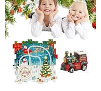Set De Pista De Coches para Niños Pequeños - Juguete Vehículo Navideño | Juguete De Tren De Carreras Puzzle | para Sala Dormitorio Actividad Familiar Fiesta Jardín De Infancia Preescolar