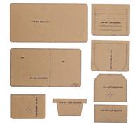 Set de plantillas de acrílico para hacer carteras DIY, kit de manualidades de cuero para carteras cortas, plantillas de patrón de acrílico transparente para carteras artesanales