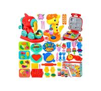 Set de plastilina para niños de 52 piezas, 12 recipientes de plastilina y accesorios para crear hamburguesas, pizzas y pasta. Un juguete cre
