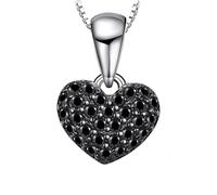 Set de plata esterlina de accesorios collar de corazón de 3 piezas para mujeres, collar exquisito del corazón del corazón de diablo - collar de palcón de circón, collar de corazón para el cumpleaños