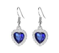 Set de plata esterlina de accesorios collar de corazón de 3 piezas para mujeres, collar exquisito del corazón del corazón de diablo - collar de palcón de circón, collar de corazón para el cumpleaños