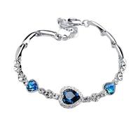 Set de plata esterlina de accesorios collar de corazón de 3 piezas para mujeres, collar exquisito del corazón del corazón de diablo - collar de palcón de circón, collar de corazón para el cumpleaños