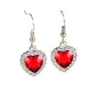 Set de plata esterlina de accesorios collar de corazón de 3 piezas para mujeres, collar exquisito del corazón del corazón de diablo - collar de palcón de circón, collar de corazón para el cumpleaños