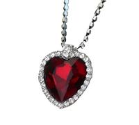 Set de plata esterlina de accesorios collar de corazón de 3 piezas para mujeres, collar exquisito del corazón del corazón de diablo - collar de palcón de circón, collar de corazón para el cumpleaños