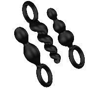 Satisfyer Anal Plugs Set 3pcs Black