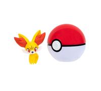 Pokemon Pokémon PKW3132 Clip'n'Go Poké Balls - Fynx & Poké Balls, oficial Poké Ball con figura de 5 cm