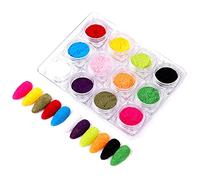 Set de polvo flock terciopelo Pigmento arte uñas para decoración DIY adecuado uso profesional y doméstico fácil aplicar en naturales o artificiales duradero impresionante último moda otoño e invierno