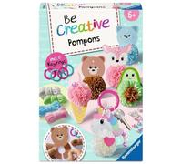 Set de Pompones Kawaii Ravensburger BeCreative para niños a Partir de 6 años, Pompones de Manualidades para niñas y niños, 12028010