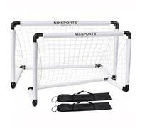 Set de porterías de fútbol Plegables con Red Resistente y Bolsa de Transporte - 2 porterías portátiles, Montaje sin Herramientas, Tubos Reforzados - Interior y Exterior