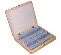 Set de preparaciones Bresser, 100 unidades, con estuche Base color 22x19x3 cm.
