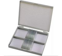 Set de preparaciones Bresser, 50 unidades, con estuche Base color 22x11x3 cm.