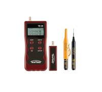 Set de promoción Testboy TB 29 Comprobador de cableado de red con marcador de orificio profundo PICA (pantalla LCD clara, carcasa irrompible y resistente a golpes), rojo/negro
