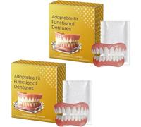Set de prótesis dentales de silicona, fundas dentales moldeables de silicona, suaves y cómodas, prótesis temporales que puedes armar tú mismo en casa en minutos. Restaura tu sonrisa.