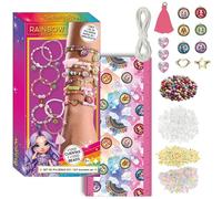 Set de Pulseras DIY Rainbow High con más de 1000 cuentas, charms brillantes y accesorios para crear joyería colorida para niñas