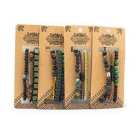 Set de Pulseras para Hombre - Verde Exterior