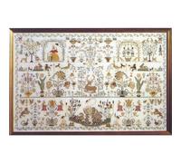 Set de punto de cruz Permin "A Beauty", patrón de conteo, 59x96cm, 39-10813