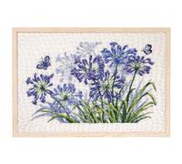 Set de punto de cruz Permin "Flores de Amor Lino", patrón de conteo, 56x39cm, 70