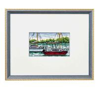 Set de punto de cruz Permin "Veleros iii", patrón de conteo, 23x18cm, 92-8422