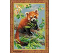 Set de punto de cruz Riolis "Panda rojo", patrón de conteo