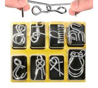 Set de Puzzles de Metal | Juego de Anillas de Hierro para Abrir y Desatar,Set de Anillos de Desafío Mental Clásico,para, Cumpleaños, Viajes, Aula, Adultos, Adolescentes, Niños