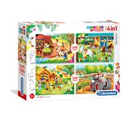 Set de puzzles infantiles / clementoni / la granja con 2 puzzles de 20