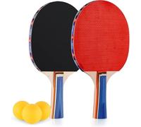 Set de Raquetas de Tenis de Mesa con 2 Raquetas y 3 Pelotas de Ping Pong, Raqueta de Ping-Pong para Juego Profesionales y Recreativos, Ideal para Jugar en Interior y Exterior