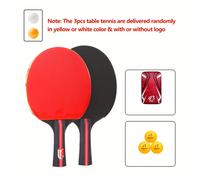 Set de Raquetas de Tenis de Mesa Portátil, de Raquetas y Pelotas de Tenis de Mesa. Set de Raquetas de Tenis de Mesa, Adecuado para Juegos en Interiores y Exteriores, con Pelotas Aleatorios