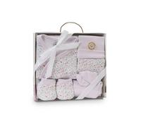 Set de regalo 5 piezas para recién nacido con estampado de pétalos, marca Interbaby