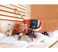 Set de regalo: cubo de sauna de cobre + fragancia de sauna; cubo y cucharón de Rento, 4 aromas de sauna de alta calidad